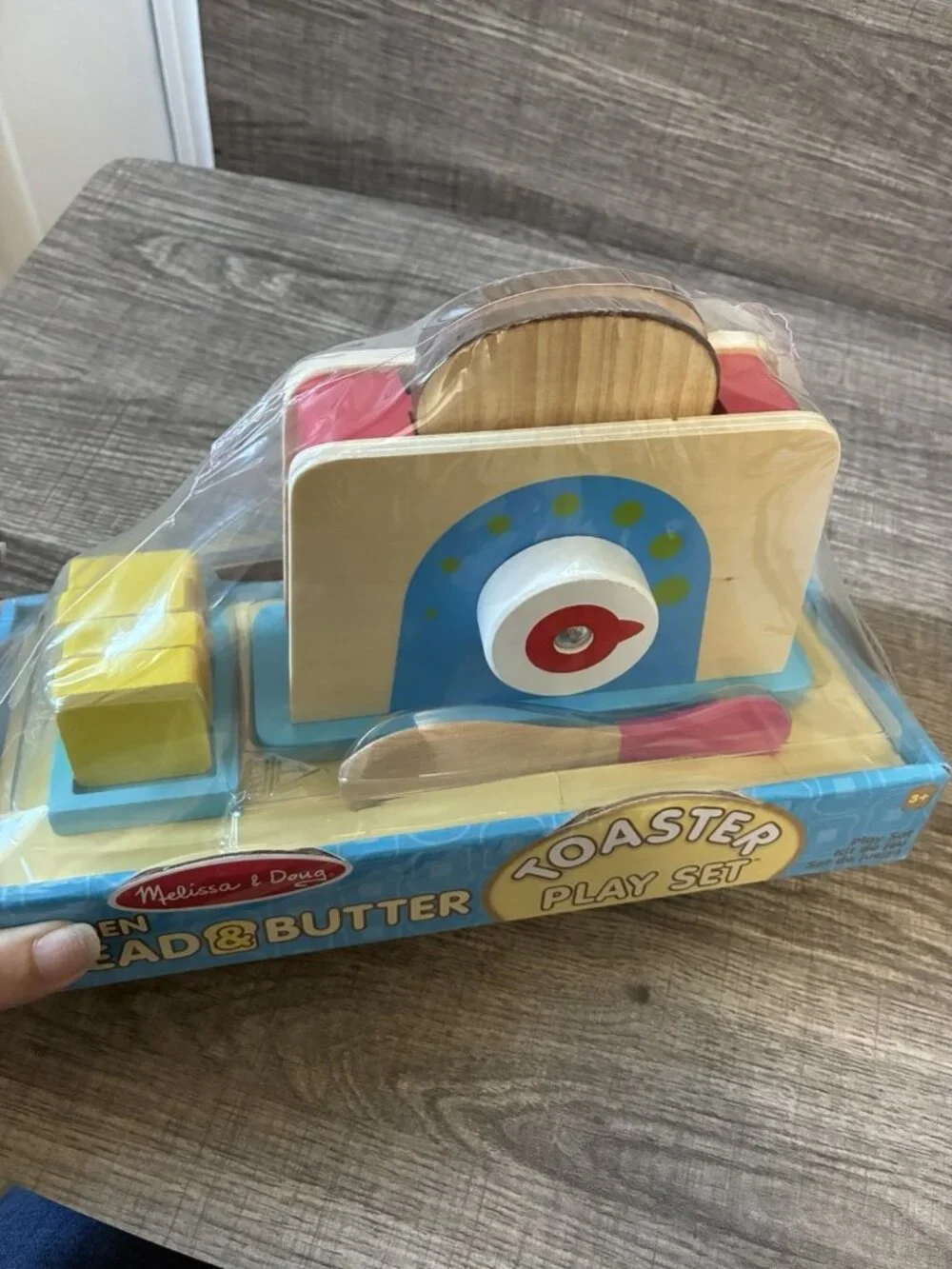 Melissa And Doug Wooden Bread And Butter Toaster Play Set